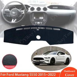 For Ford Mustang S550 2015 ~ 2022 Dashboard Cover Dash Board Mat Carpet Dashmat Pad Sunshade Cushion Rug Cape Car Accessories