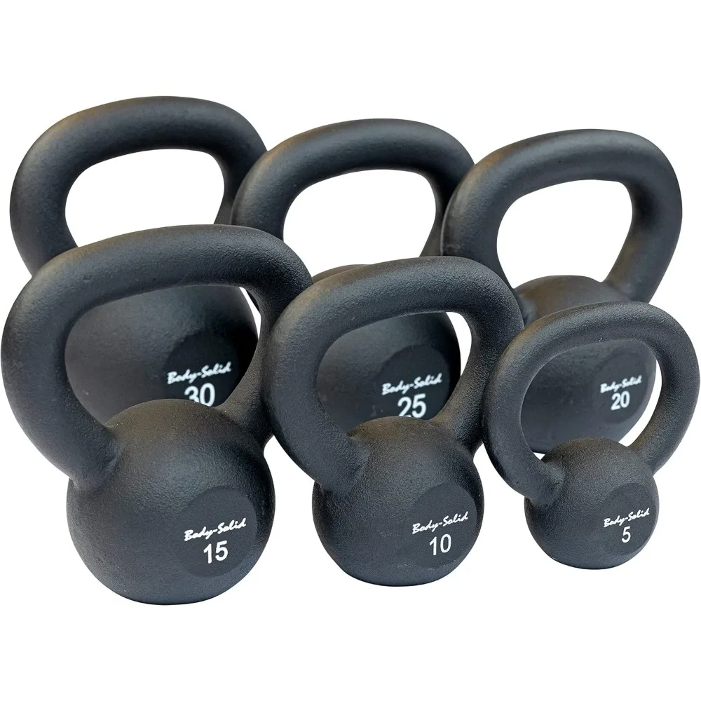 

Matte Black Powder Coat Kettlebell with Kettle Grip Handle, Perfect Kettlebells for Weight Training Exercise Equipment