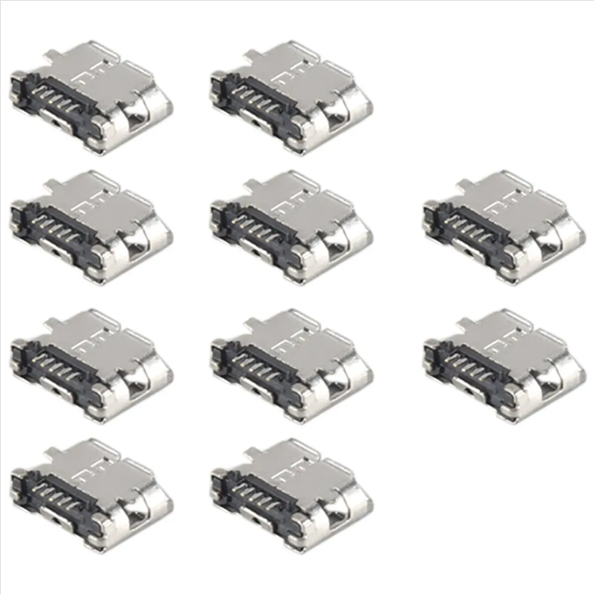 A003 10 Pcs Spare Parts Type B Micro USB Female Jack Connector Port Socket