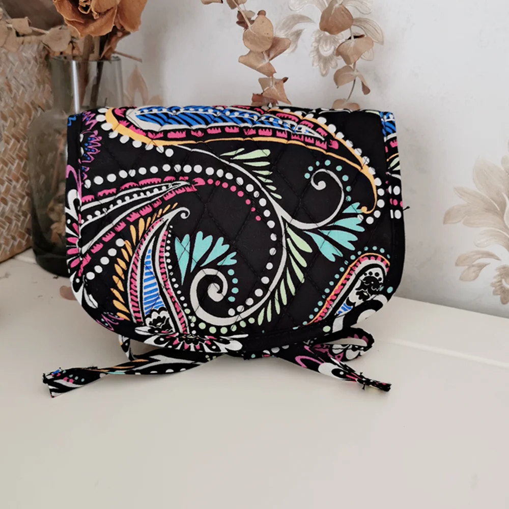 VB pure cotton environmentally friendly printed foldable makeup bag, travel storage bag, wash bag