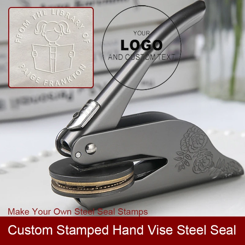 

Штамп для тиснения, индивидуальный частный логотип, настройка библиотеки, книга, приглашение на свадьбу, штамп для тиснения, фирменная бумага, кожаные печати