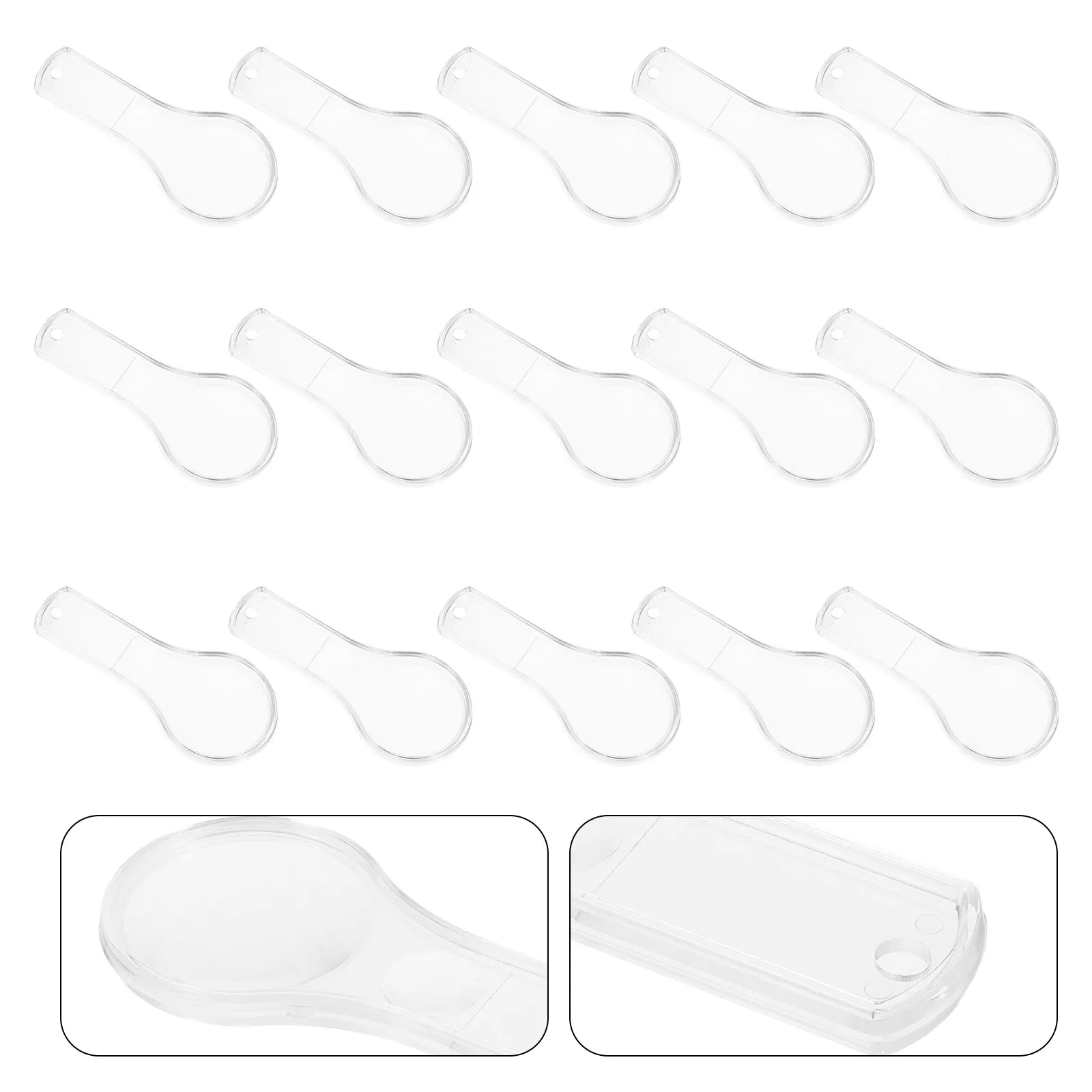 25Pcs Portable Magnifying Glass Clear Optical Plastic Lens Lightweight Handheld Reading Magnifier for Books Newspapers Maps