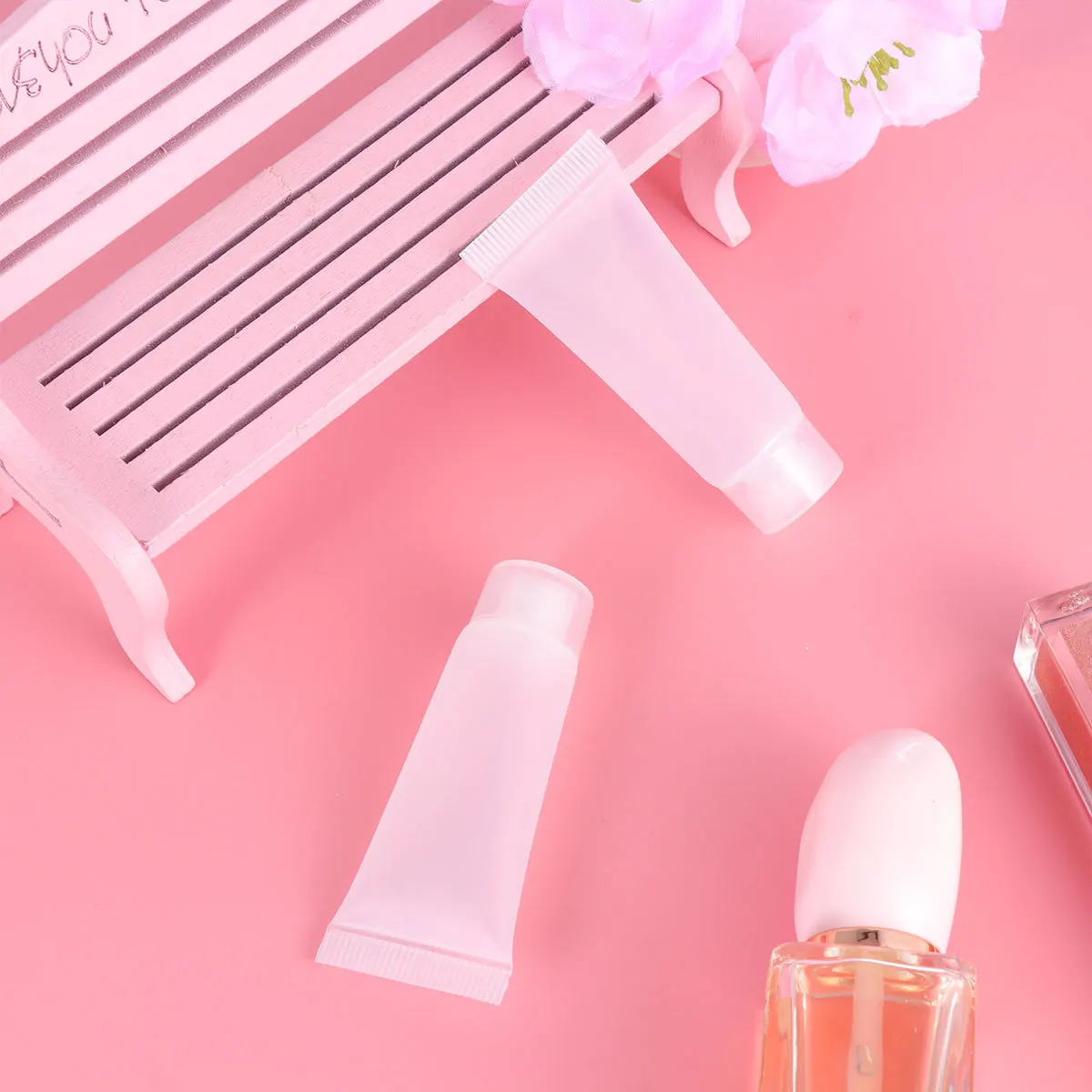 Bouteilles à presser givrées de 10Ml, 30 pièces, pour sous-emballage de cosmétiques, distributeur de soins de la peau de voyage, crème, Lotion de lavage du visage, rechargeable