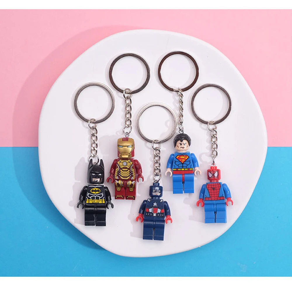 Cartoon Anime Marvel Spider-Man Batman superman Iron Man Wolverine Captain America ciondolo portachiavi ciondolo zaino ciondolo giocattolo