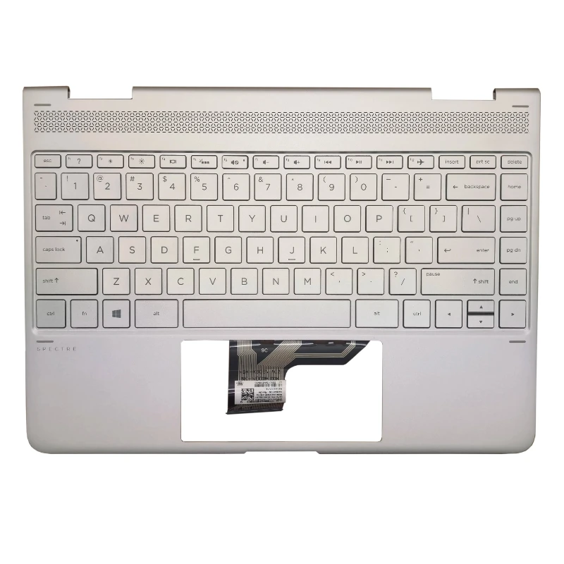 

Оригинальная новая американская клавиатура для HP X360 Spectre 13-AC 13-W TPN-Q178, нижняя часть корпуса ноутбука, задняя крышка, упор для рук, верхняя верхняя часть корпуса, серебристый