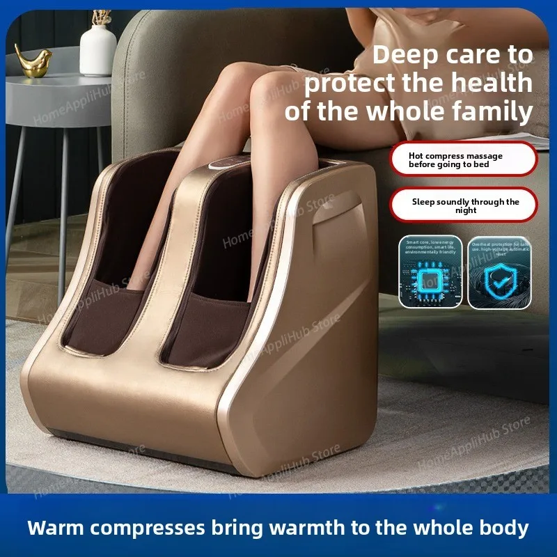Foot & Calf Massager Heat Plantar Relief Circulation Shiatsu Deep Kneading Compression Adjustable for Women and Men Factory Sale