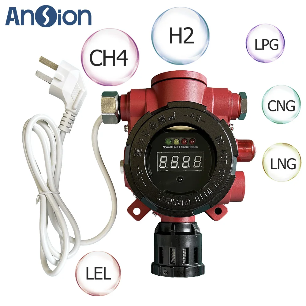 Fixed Gas Leak Detector CH4 LPG CNG Gas sensors 0-100%LEL Stand-alone gas detector