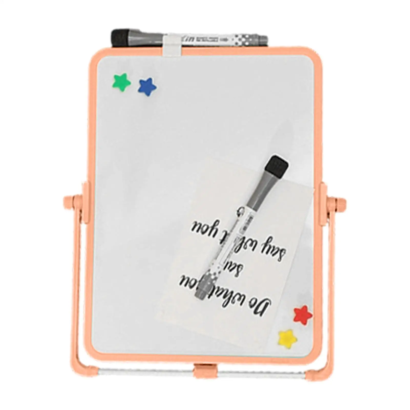 Small Wall Mounted Double Sided Magnetic Whiteboard With Marker Double-Sided Memo Notepad With Rotating Stand For Offices School