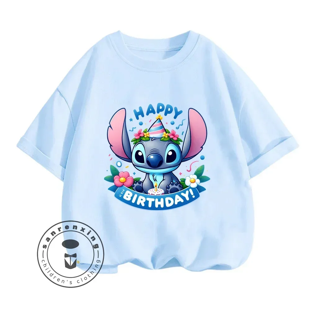 

Stitch Brings Cartoon Magic to Your Summer Wardrobe Soft T-Shirts Prints Ideal for Boys Girls Who Love the Mischievous Character