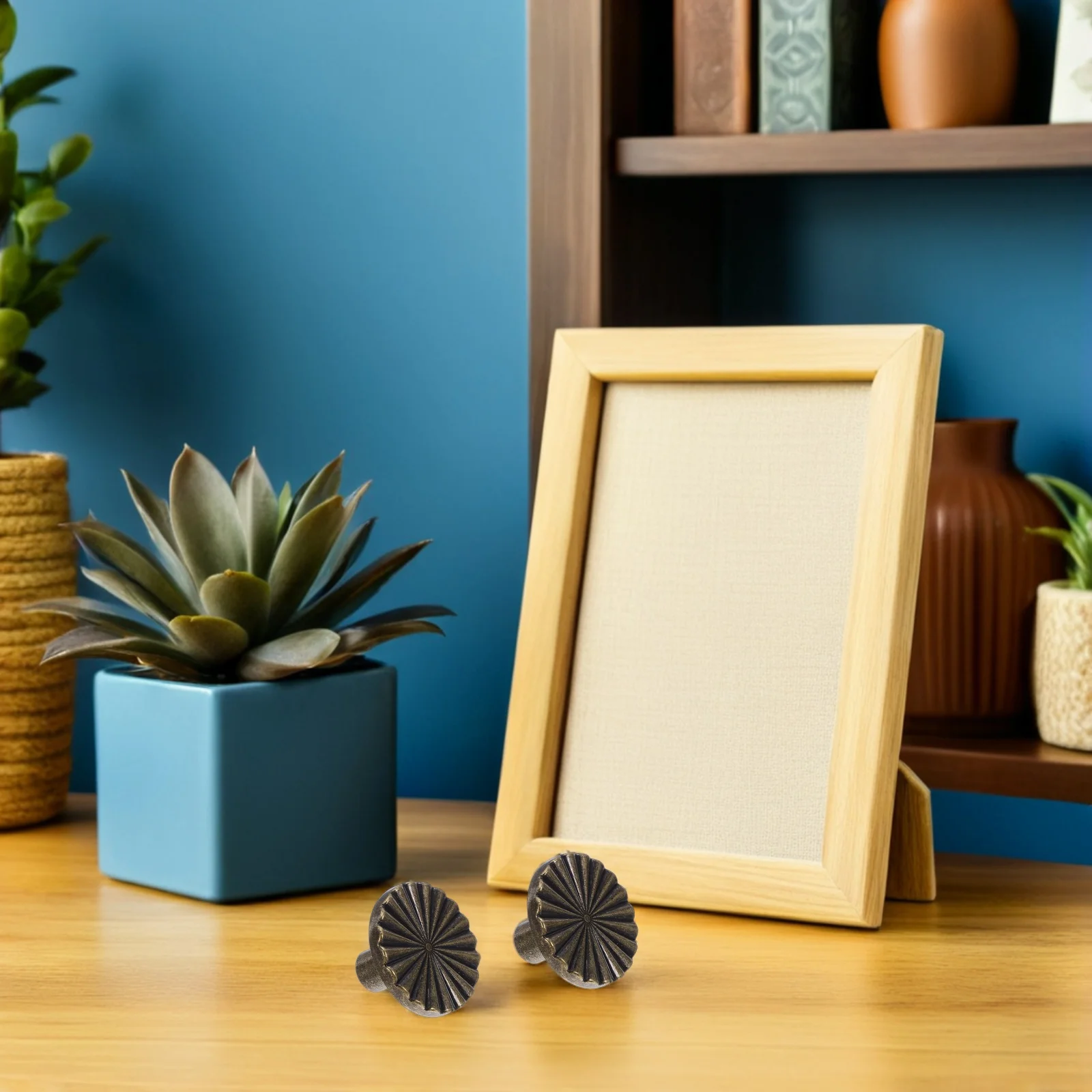 

8Pcs Vintage Brass Drawer Pull Handles Retro Flat Cabinet Knobs Kitchen Furniture Dresser Hardware Replacement