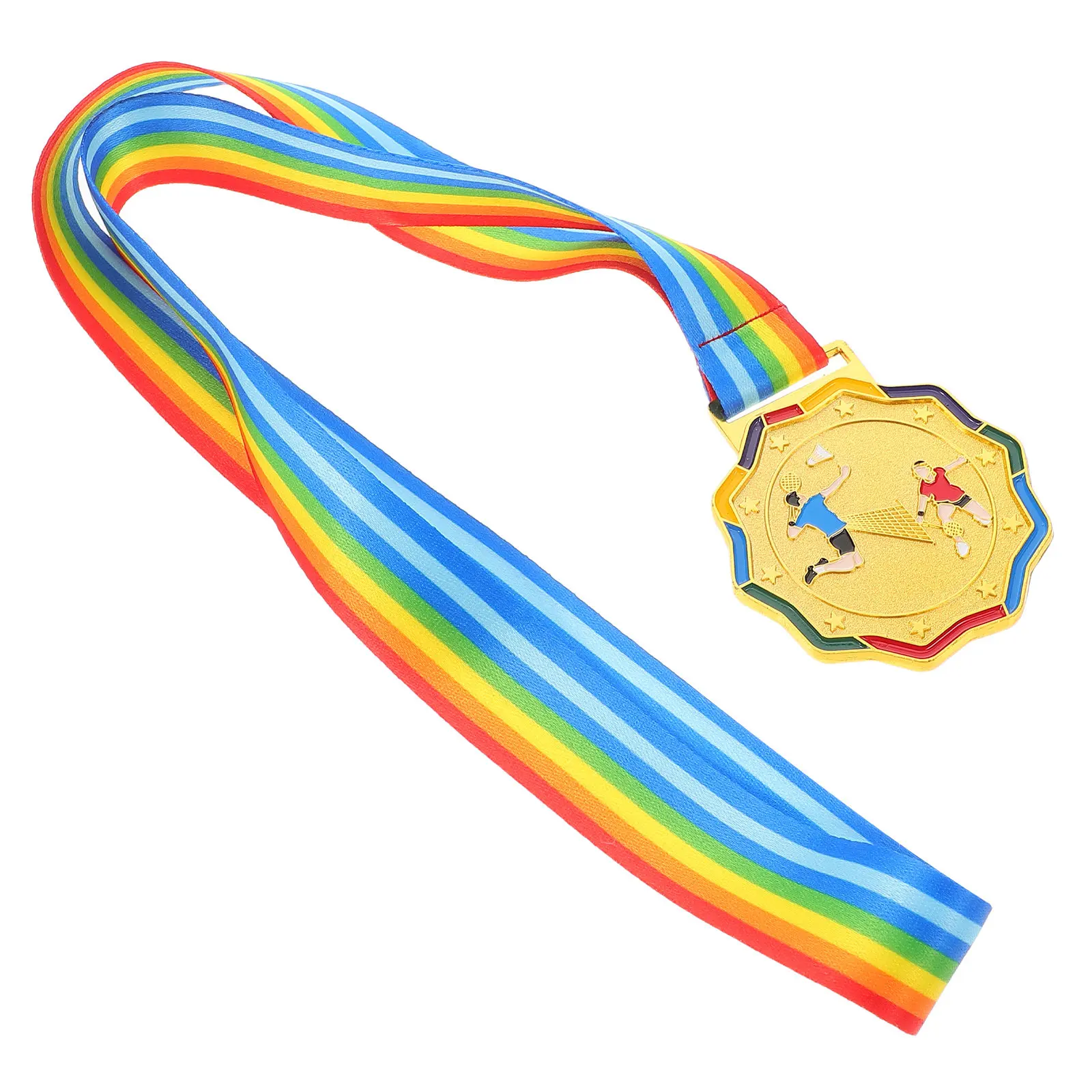 

Металлические медали для спортивных соревнований: награды для победителей бадминтонных соревнований и забегов, с шнурком для ношения