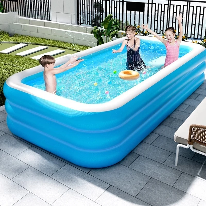 

Modern Large Foldable Nordic-Inspired Inflatable Pool - Suitable Yard Family Swimming Fun Outdoor Hot Tubs & Accessories FYIP