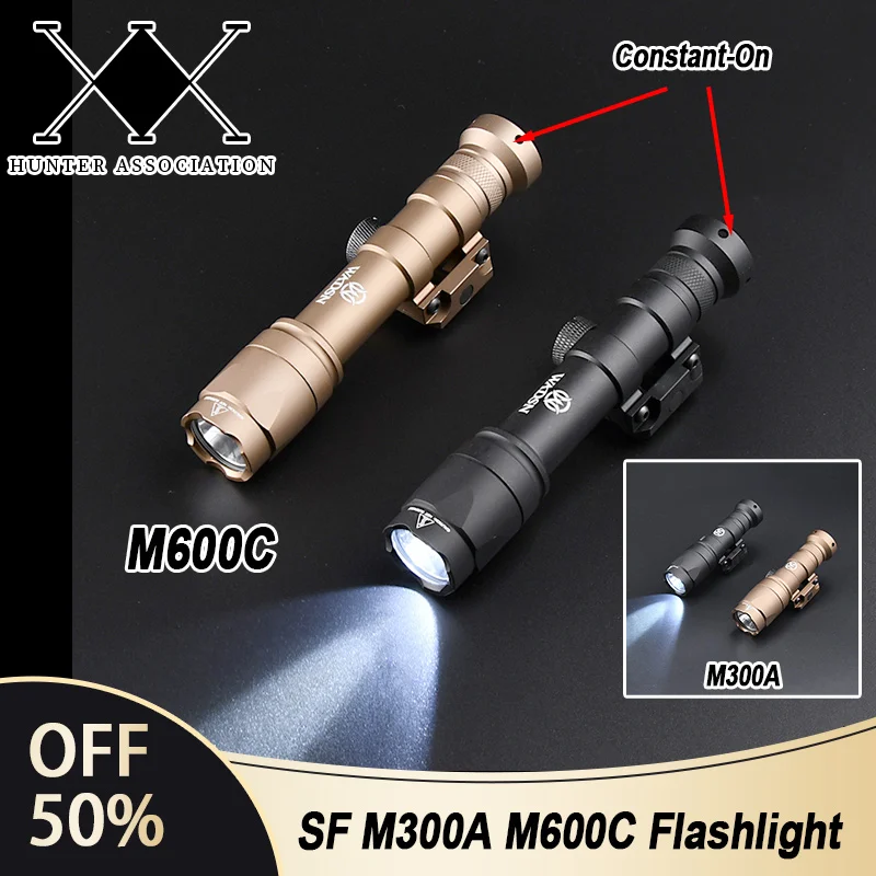 WADSN Surefir M600C M600 M300A M300 Flashlight SF Tactical Airsoft Scout Light AR15 Rifle Weapon LED Hunting lamp Ourdoor Gun