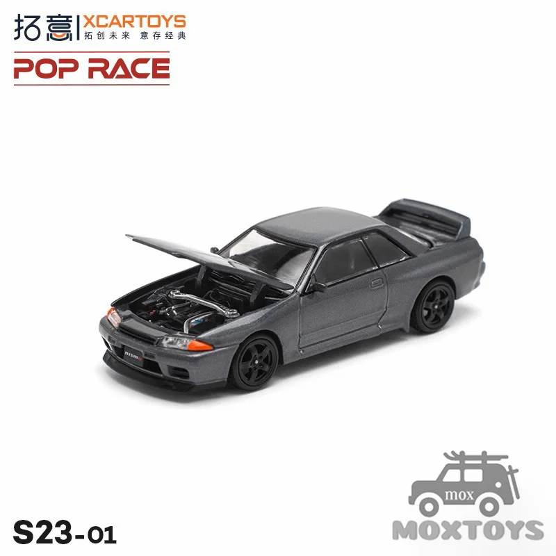 XCarToys x Pop Race 1:64 GT-R R32 Metallic Grey Diecast Model Car