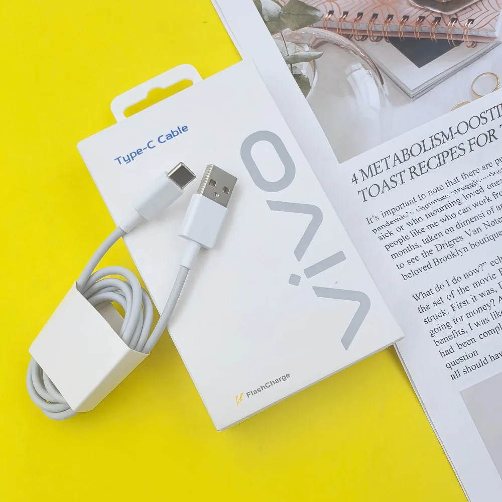 Vivo 66W 44W 33W Flash Charge Type-C Cable 4A Fast Charging For Vivo S30 V23 V25 Y77 iQOO Neo 9 5 Z5X Z6 Z5 Z3 Mobile Phone Cord