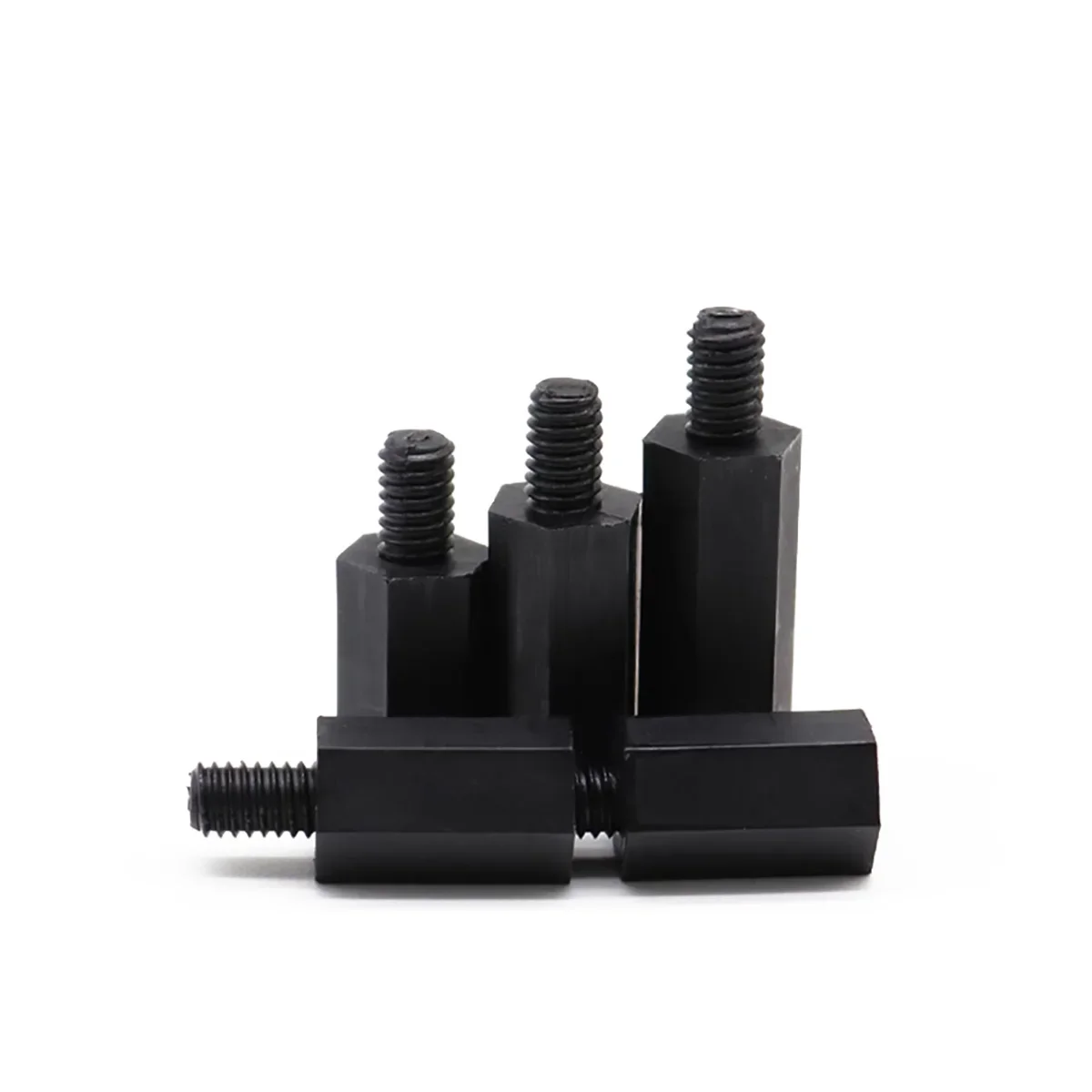 M2M2.5M3M4 Black Hexagonal Nylon Column Plastic Single Head External Thread Pc Board Isolation Column