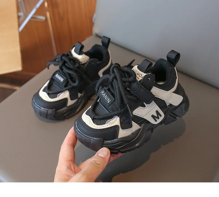 Mädchen-Sportschuhe 2026 Neuer Stil Weiche Sohle Kinder-Freizeitschuhe Modische Atmungsaktive Gestreifte Dad-Schuhe für Kinder Jungen – Detail 14