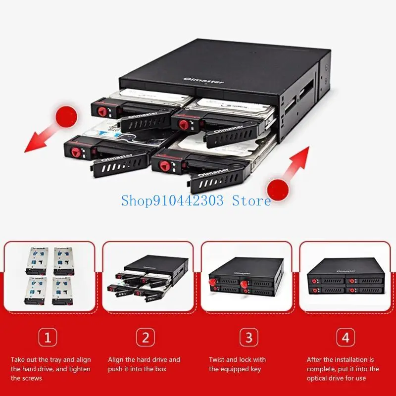 L4MD الألومنيوم القرص الصلب محول حامل قوس للكمبيوتر 4x2.5 بوصة SSD قفص #3