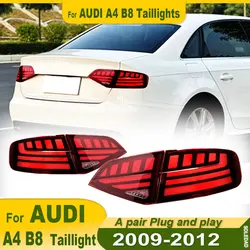 Taillights For Audi A4L 2009 2010 2011 2012 LED Tail Light Dynamic turn signal LED DRL Rear Fog Lamps for A4 B8 car Accessories