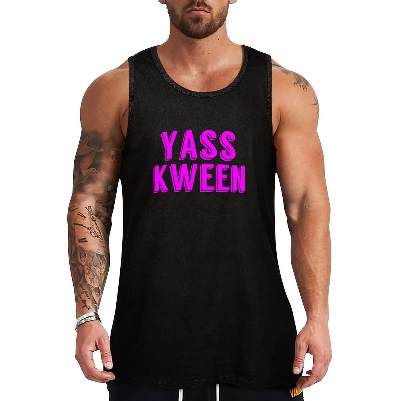 

Yass Kween Tank Top Sleeveless T-shirt Men's gym Men's gym articles bodybuilding men clothes