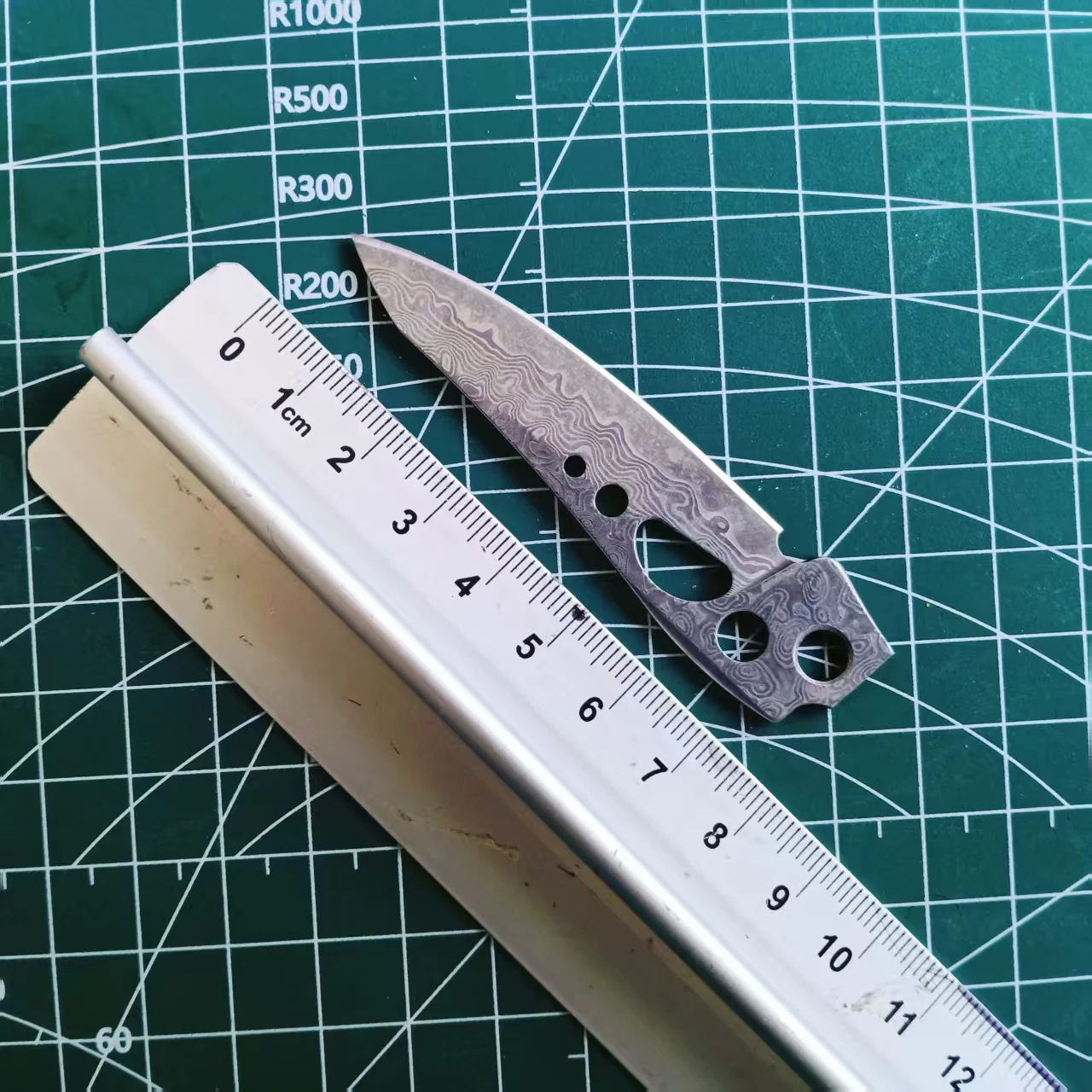 1 Piece Replacement Damascus Steel Blade for Leatherman Skeletool Modify,Excluding pliers