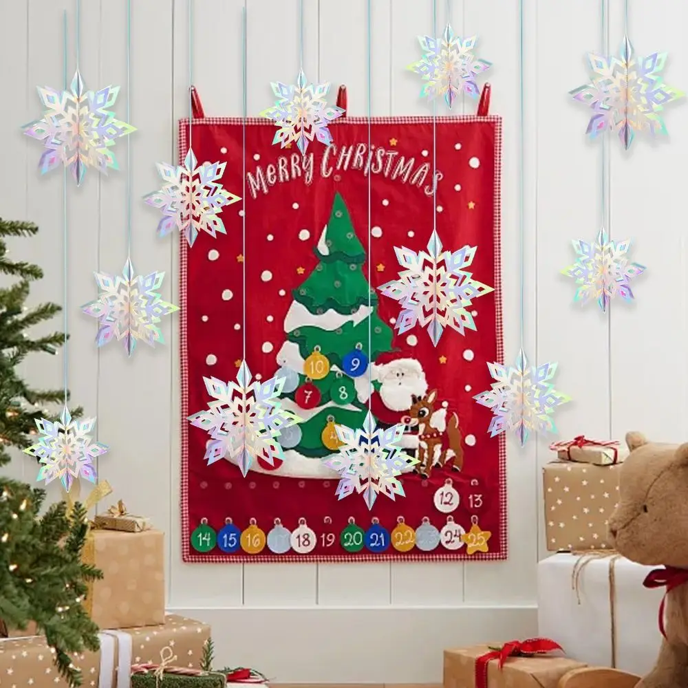 DIY Snowflakes Christmas Paper Hanging Winter Wonderland Women