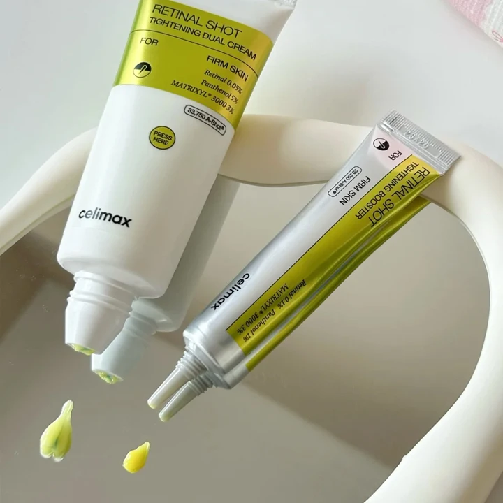 Fashion Korean Celimax Retinal Shot Tightening Dual Cream Retinol Eye Cream Facial Cream Daily Face Beauty Skincare Products