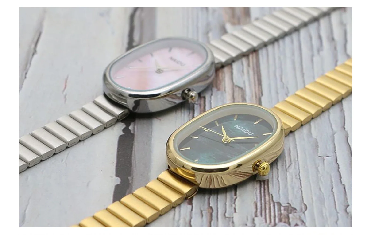 Women Quartz Watch Luxury Oval Case Fashion Small Roman Numeral Dial Female Full Metal Band Watches Niche Ladies New Wristwatch