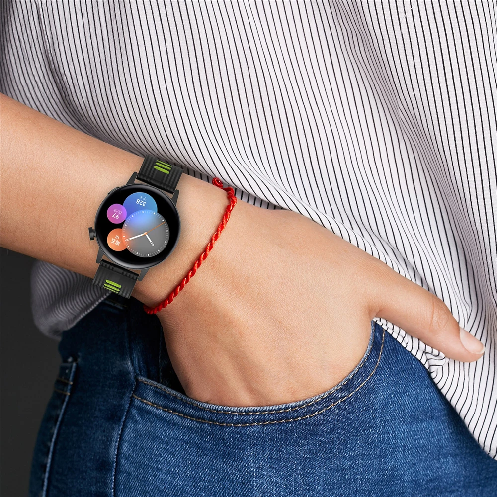 5.5-8.7 "universal silicone esportes banda cinta para huawei assistir gt3 46/ 42mm gt runner gt2 pro para honra relógio se/magic watch2