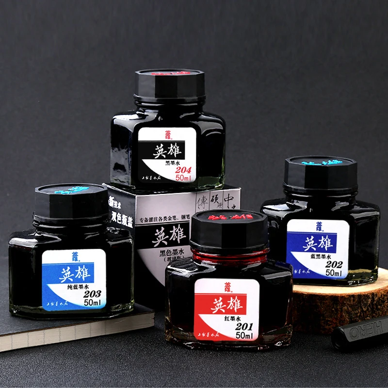 

Усовершенствованные чернила для перьевых ручек, 4 цвета, без углерода, 50 мл, черные, синие, красные, темно-синие, нестираемые, для офиса и школы.