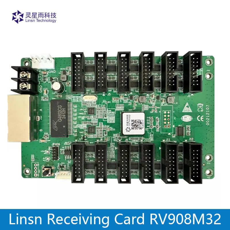 Linsn RV908M32 Receiving Card Video Wall Controller LED Display Screen RGB Matrix HBU75 Full Color Module Control Card