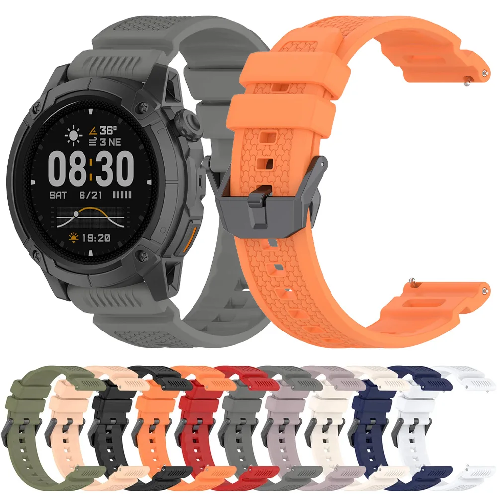 24mm Armor Silicone Strap For COROS APEX 4 46mm COROS NOMAD Garmin Venu X1 Smartwatch Sport Accessories Bracelet Band Adjustable