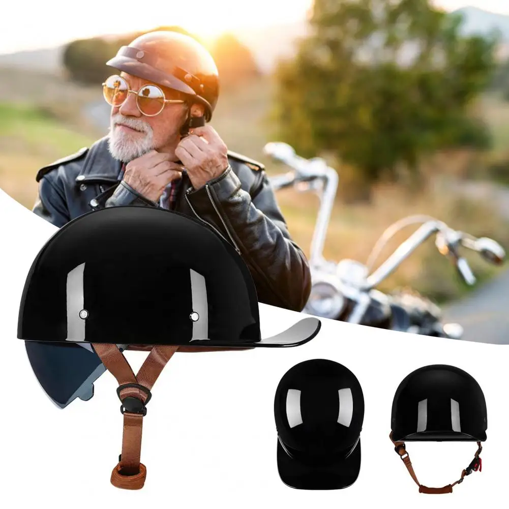 Vintage Motorcycle Helmet Outdoor Cycling Roller Skating Open Face Baseball Hat Helmet Lightweight Bicycle Scooter Half Helmet