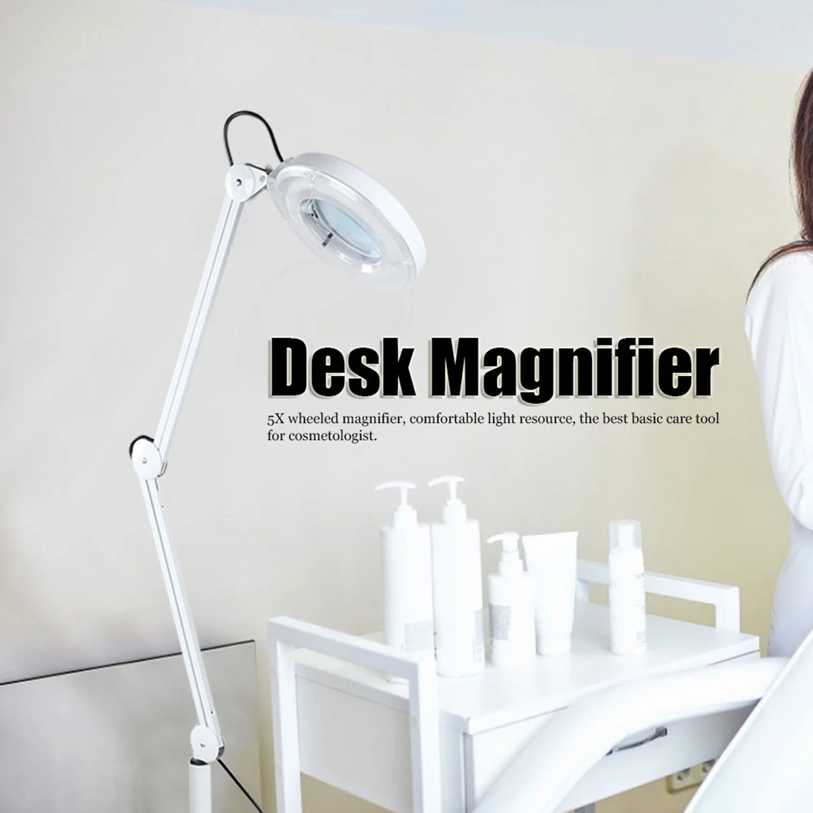 Desk Magnifier Desk Magnifier Magnifying Lamp Light Skincare Beauty Nail Manicure Tattoo Salon Magnifying Lamp Magnifying Light