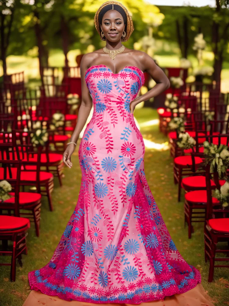 Luxe Kristallen Afrikaanse Mesh Kant Stof 2024 Hoge Kwaliteit 5 Yards Franse Geborduurde Tule Kant Stof Jurken voor Vrouwen A3595