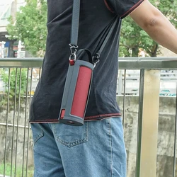 Shockproof Silicone Case with Portable PU Strap Portable Travel Carrying Case for UE Megaboom 3 Speaker, Case Only H8WD