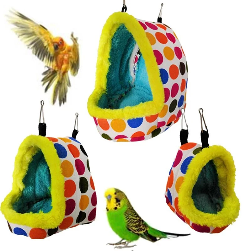 1Pc Pet Hamster Cage House Hanging Nest Parrot Parakeet Budgie Cockatiel Warm Bed Rat Hammock Bird Winter Toys