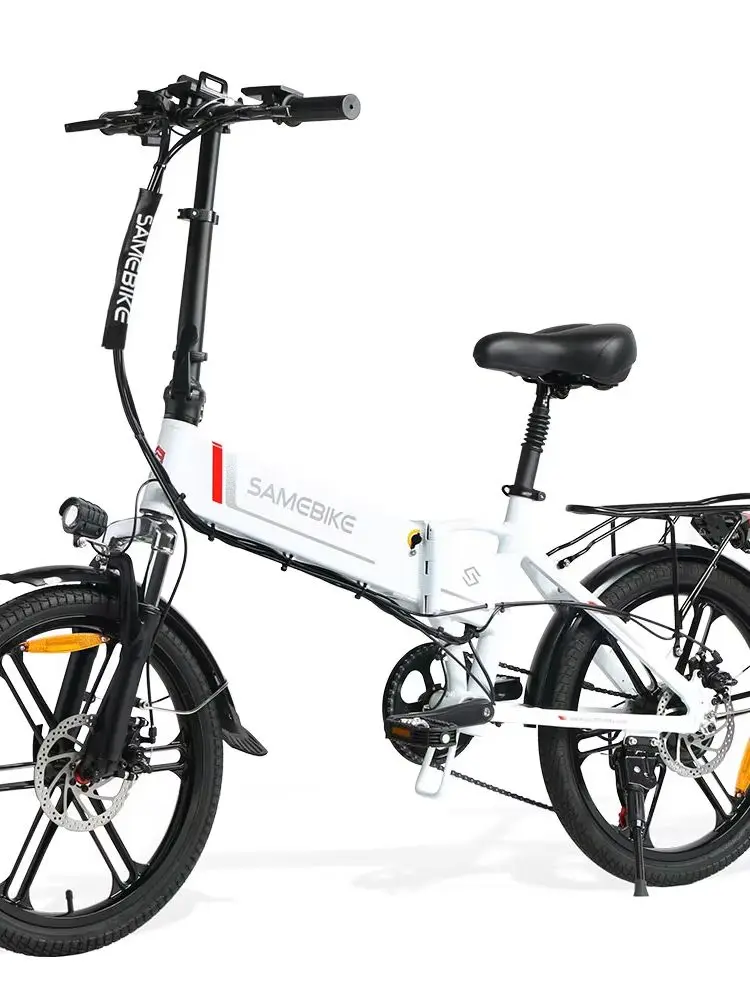 SAMEBIKE 20LVXD30‑II Faltbares Elektrofahrrad, Höchstgeschwindigkeit 15,5 mph, 70‑80 km Pedalunterstützung, 48V10.4AH bürstenloser Motor, 120 kg maximale Belastung, IP54, USB-Ladeanschluss,