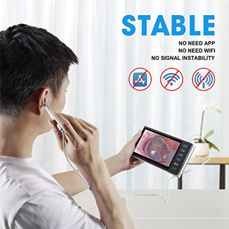 

Digital Otoscope Set With 7-Inch Screen Ear Camera Set Kit Visual Ear Scoop Supports Photo Snapshots And Video Recording
