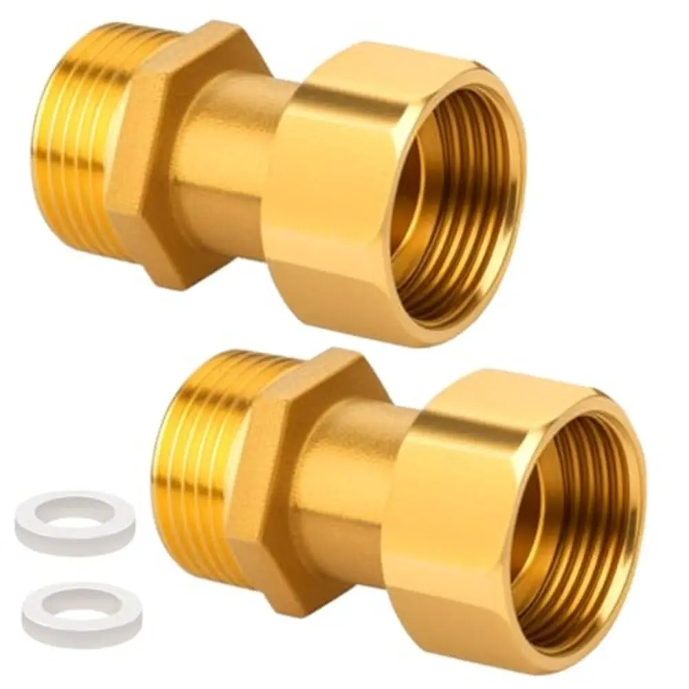 3 4 Inch Male X Female Thread Brass Threaded Adapters Easy To Remove And Install Resistant To High Temperatures