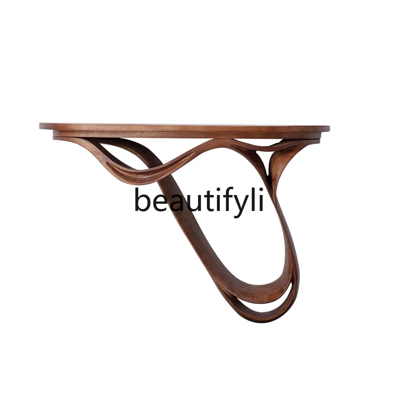 Art entrance Taichung antique solid wood entrance table is opposite the entrance decorative storage table