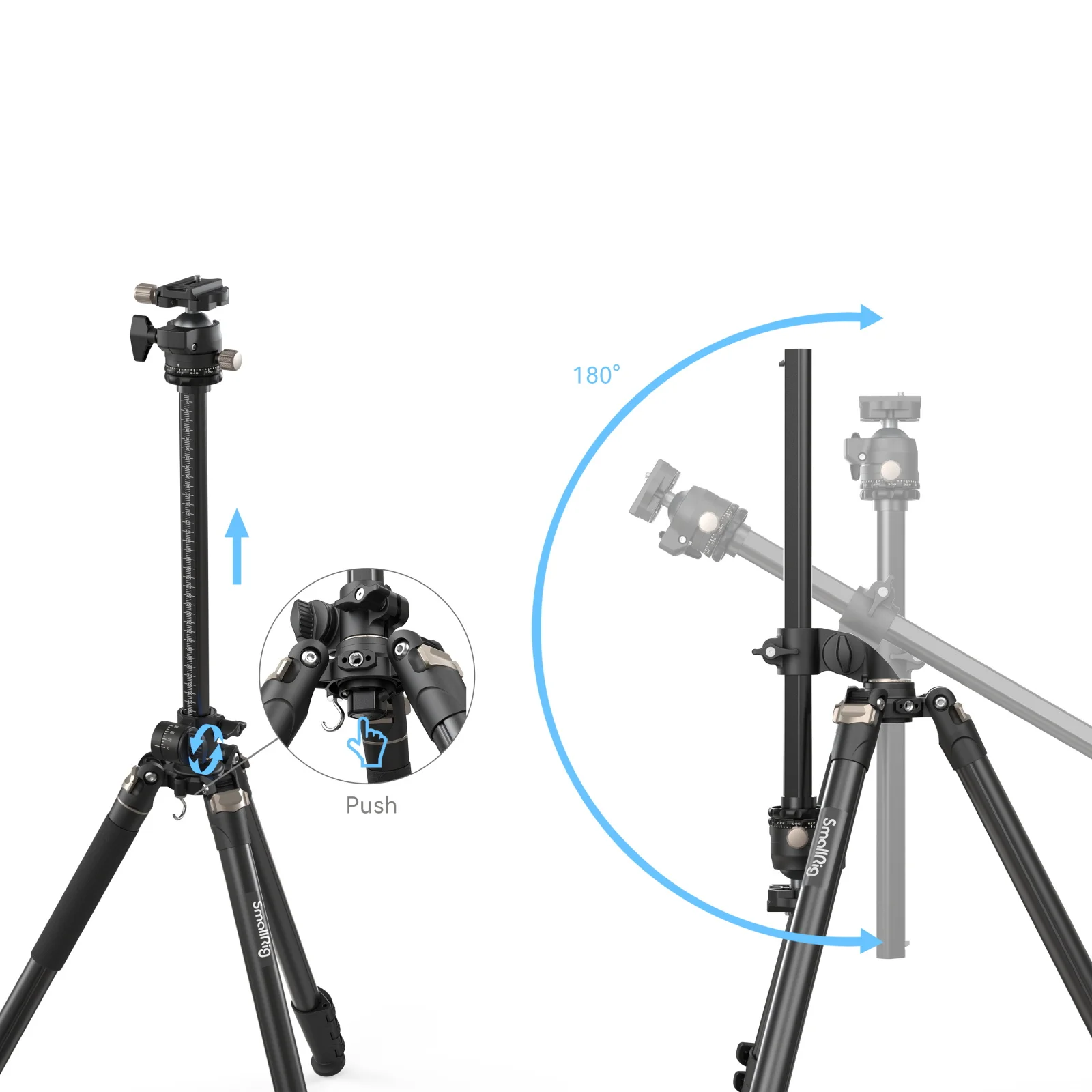 SmallRig ラテラルセンターコラム三脚 CT200 4288