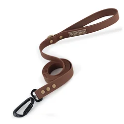 Color blocking rivet Big Dog Leash Handle and Luxury chocolate Universal for large medium and small dog leashes