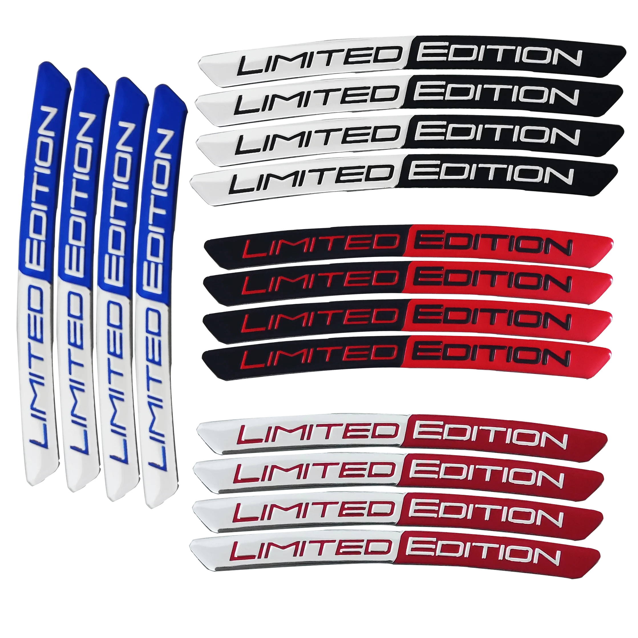 4pc Set of Limited Edition Aluminum Automotive Wheel Stickers, Universal Car Decorative Logos, Automotive Refitting Decals
