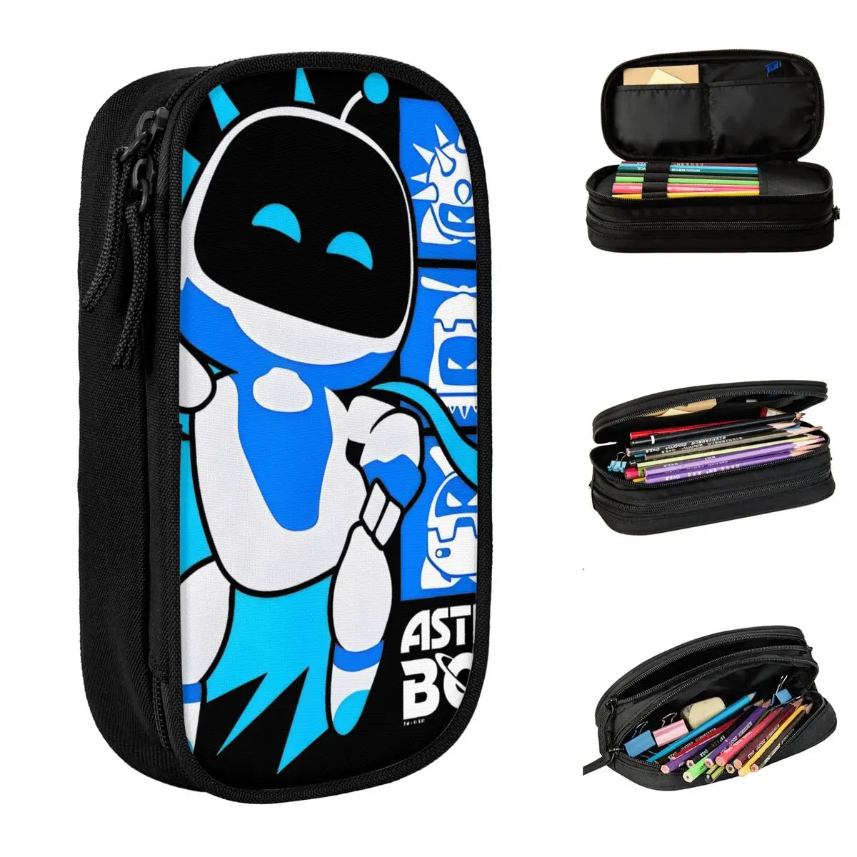 Fun Pose Game I Did It Astro Bot Pencil Cases Pencilcases Pen Holder Kids Large Storage Pencil Bags School Supplies Zipper