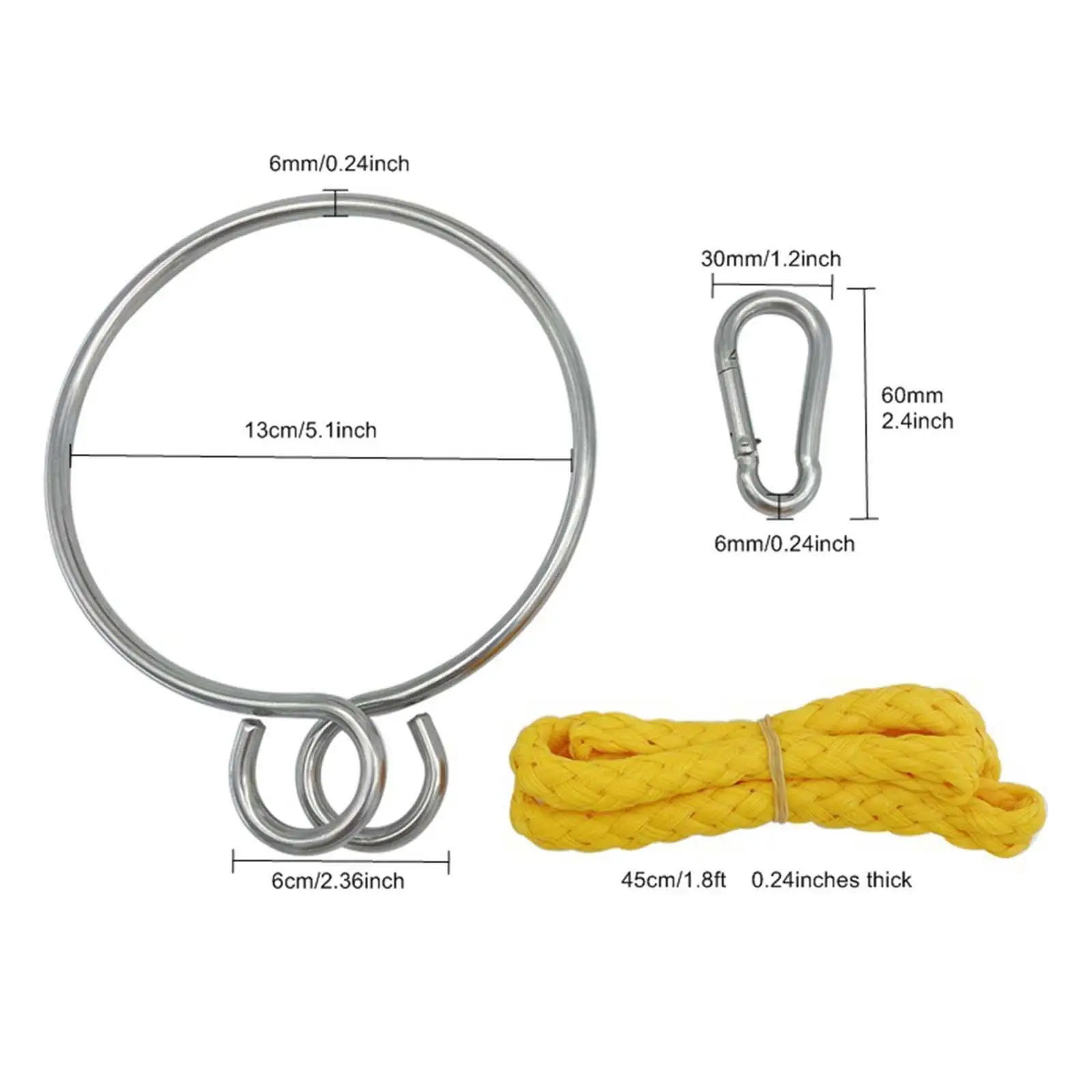 Marine Anchor Retrieval Ring Carabiner and Tether Easy Use High Performance