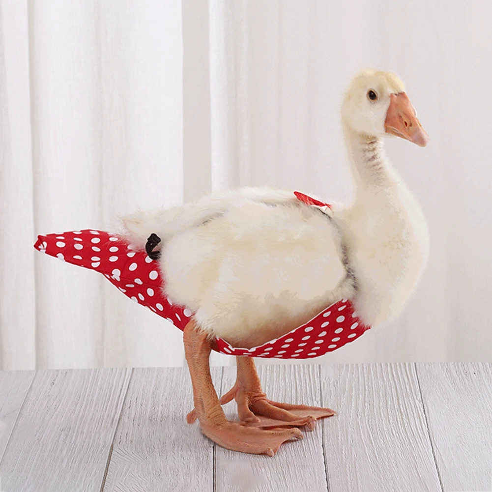 Farm Pet Diaper Goose Duck Chicken Poultry Duck Diaper Goose Diaper Lovely Adjustable Linkhole Fabric Bow Knot Goose Duck Diaper