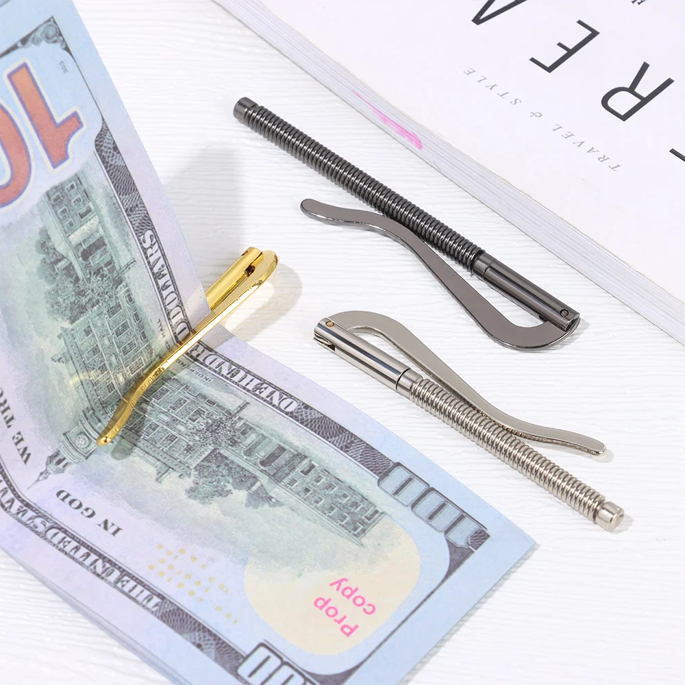 New Metal Money Clips 70mm/75mm/80mm/85mm Cash Holder Clip Bar Wallet Spring Clamp Dollar Cash Clamp Holder Wallet for Women Men