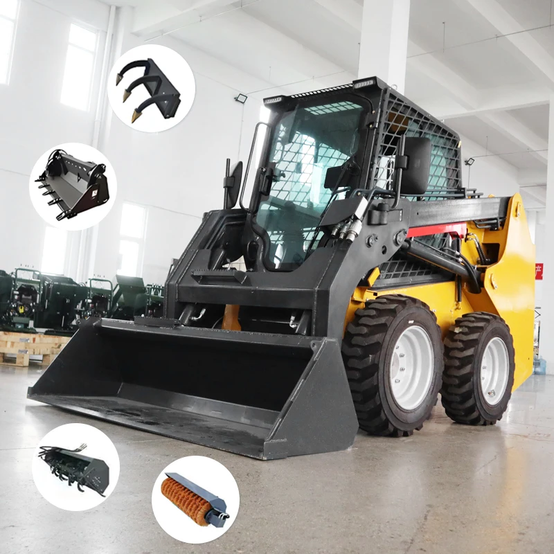 

Best Selling Skid Steer Loader Diesel Engine Euro 5 CE EPA Large Compact Loader Hydraulic Garden With Bucket Loader for Sale