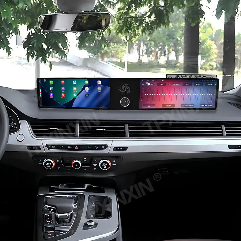 

12.3'' Dual Screen Car Radio For Audi Q7 2016-2020 Multimedia Video Player Stereo Auto GPS Carplay Android Head Unit Auto Parts